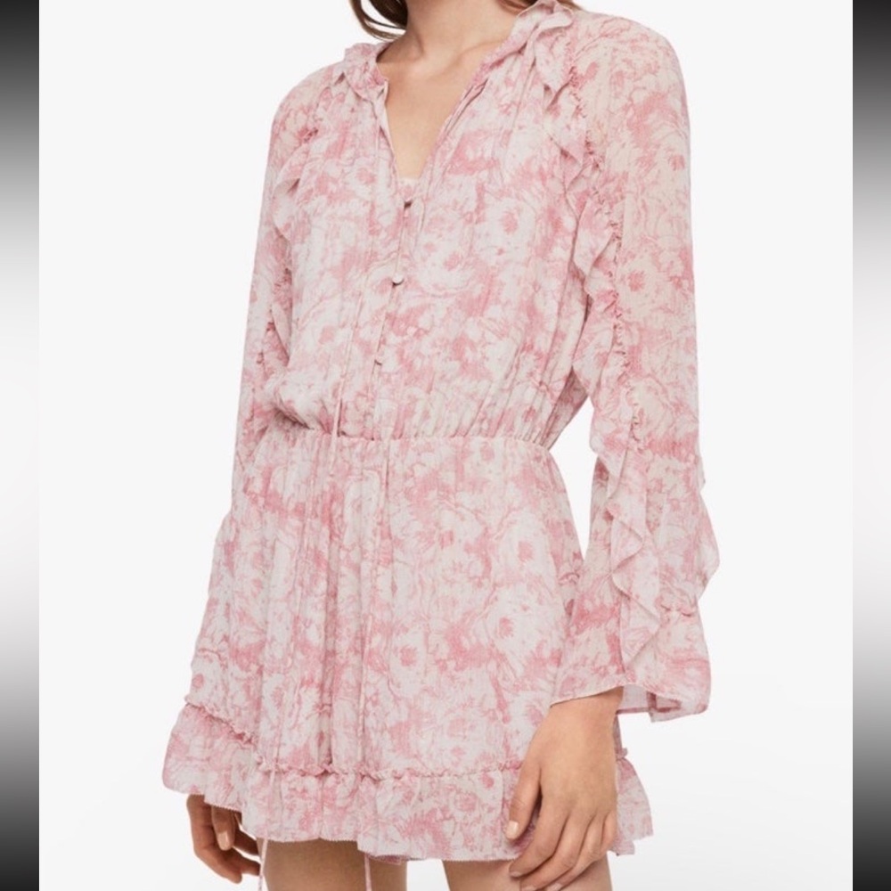 Allsaints Flora Rosa Playsuit Romper Size 8